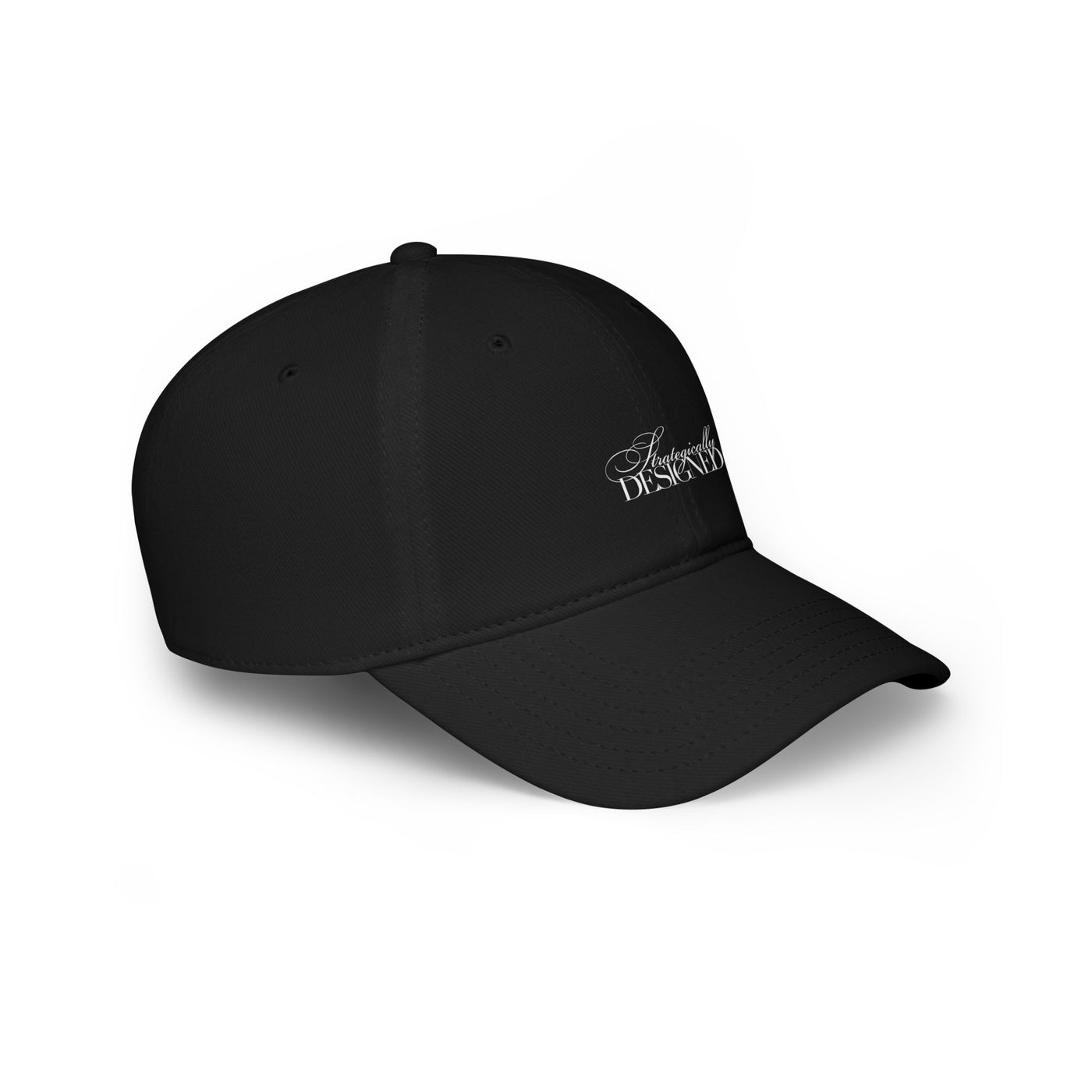 BLACK & WHITE STRATEGICALLY DESIGNED BASEBALL CAP